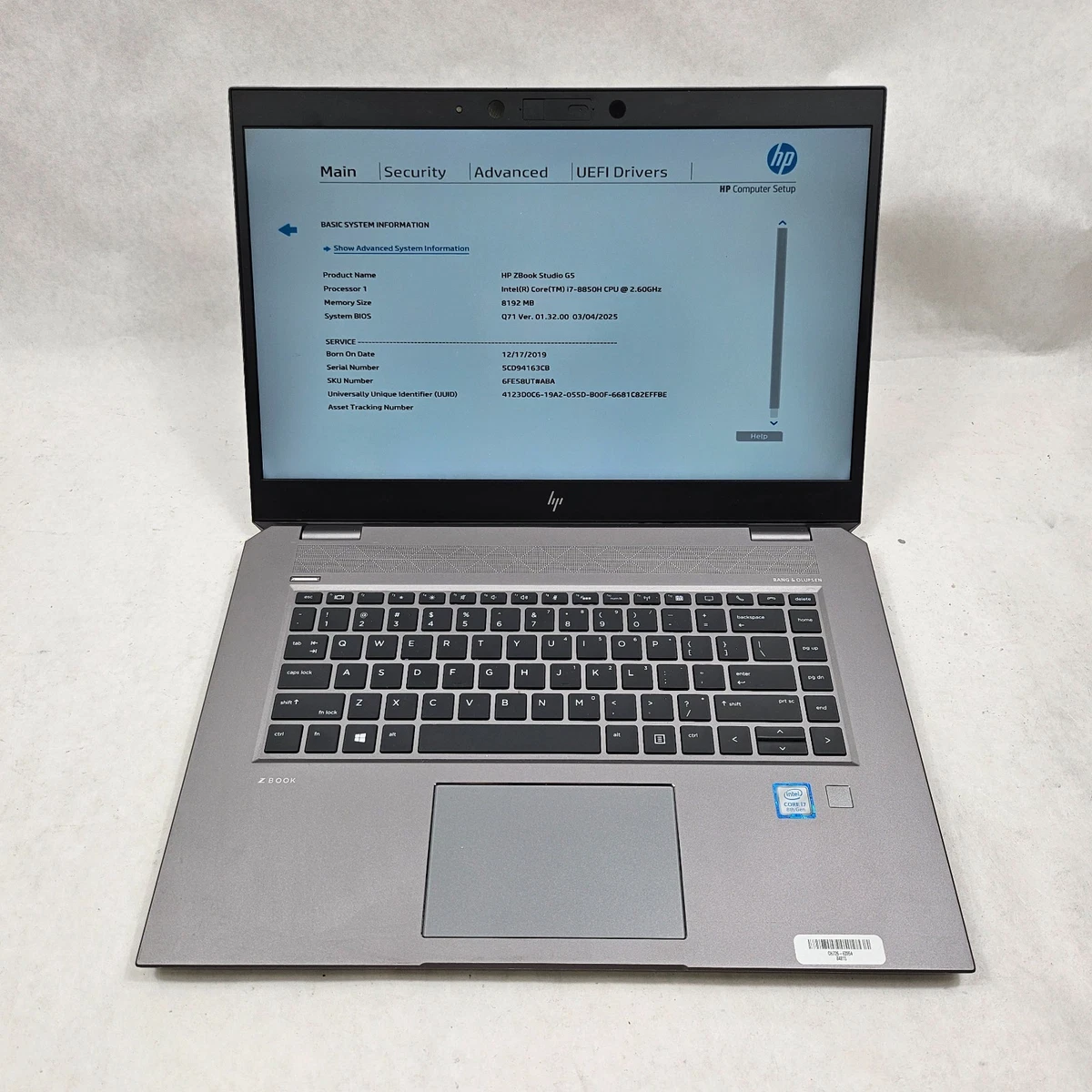 HP Intel Core i7 8th Gen. PC Laptops & Netbooks 15-15.9 in Screen