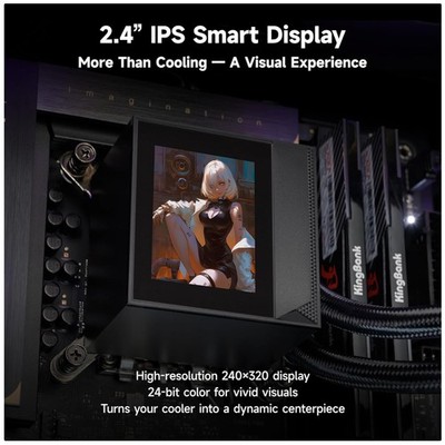 360mm AIO Liquid Cooler with 2.4'' IPS Display