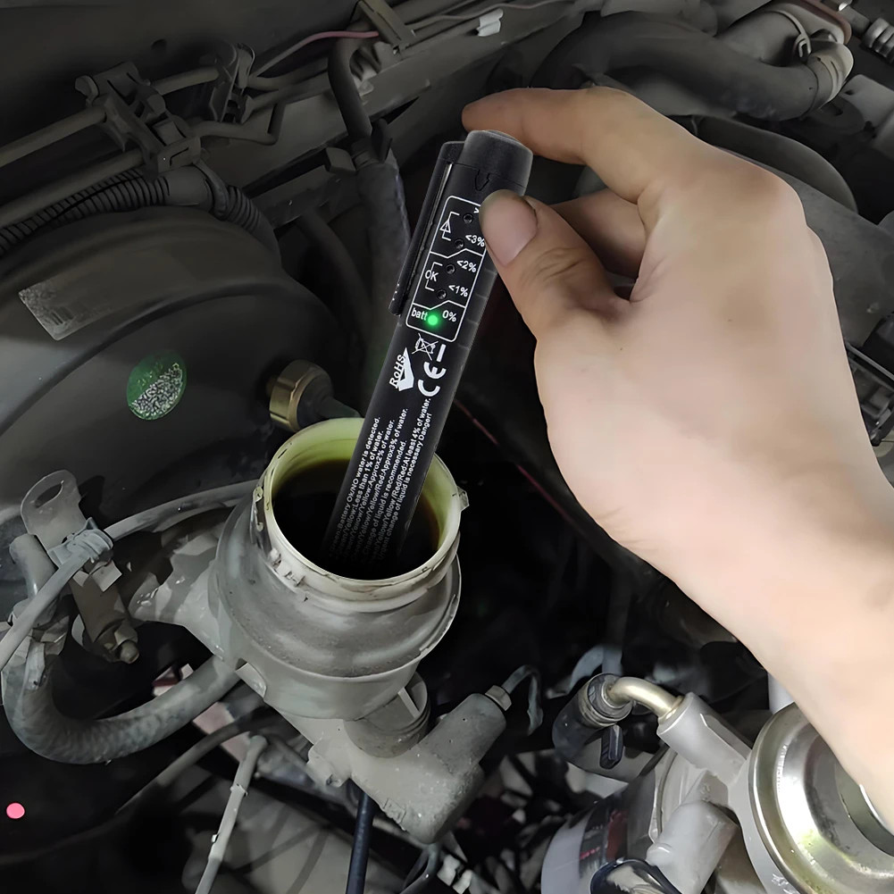 5 LED Brake Fluid Tester DOT3/4/5 Oil Quality Moisture Testing Pen Diagnostic