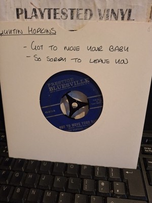 LIGHTNIN HOPKINS GOT TO MOVE YOUR BABY BLUESVILLE PRESTIGE US  G+  7'' 45 SINGLE