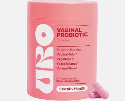 MARKENLOS URO O Positiv Vaginal Probiotics 60 COUNT Women pH Balance with Prebiotics