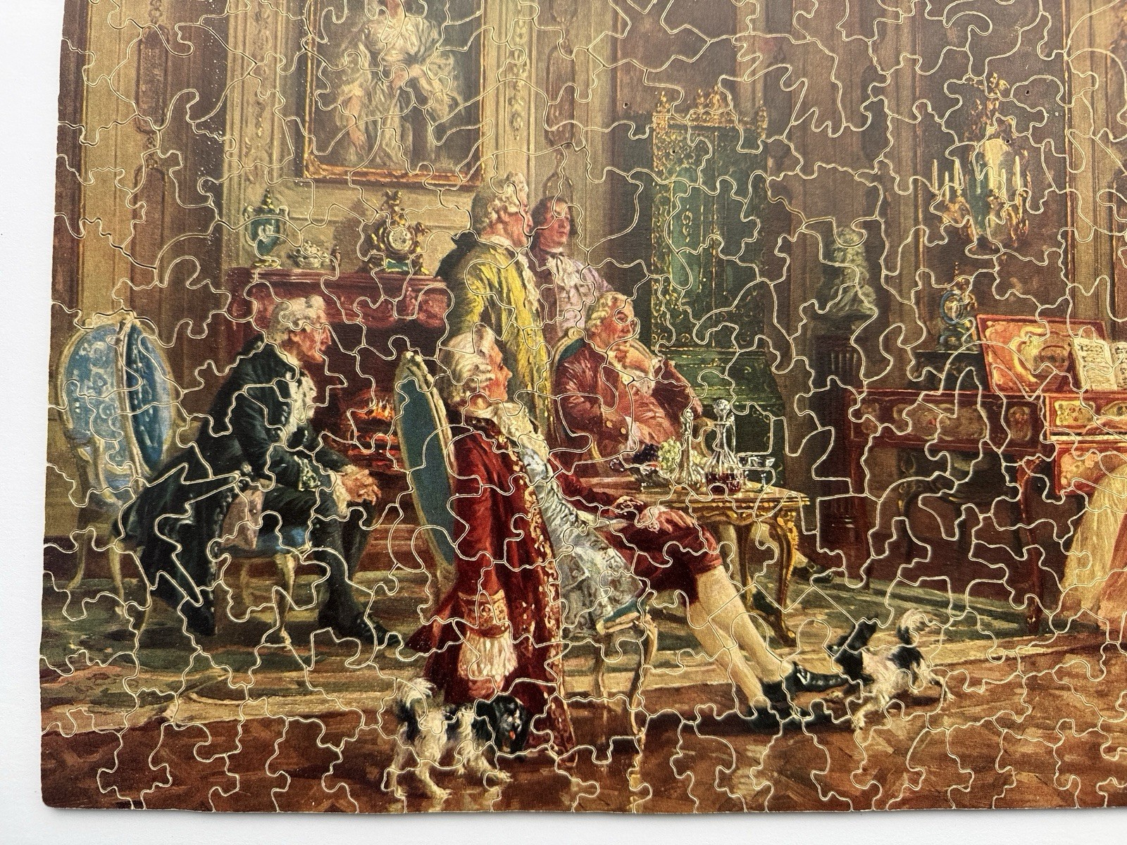 FABULOUS RARE U-NIT PICTURE JIGSAW PUZZLE HER FIRST RECITAL PIANO 64 FIGURAL WOW