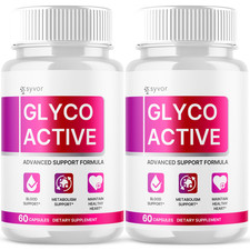 2 Pack Glyco Active Advanced Blood Health Max Support GlycoActive 120 Capsules