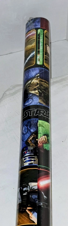 Star Wars Hallmark Gift Wrap Paper MIX of Characters 20 Sq ft Roll Year Unknown  - Image 2 of 4
