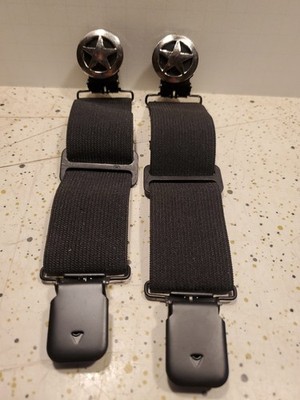 2 or a pair of Metal Star Elastic Adjustable Biker Stirrups