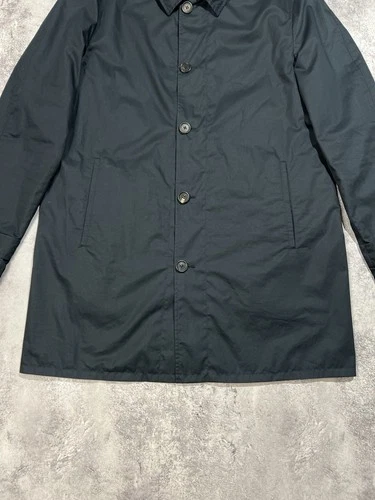 ⁠VTG Calvin Klein Collection Italy Reversible Coat Jacket Mens L 50 Dark Navy⁠ image 2
