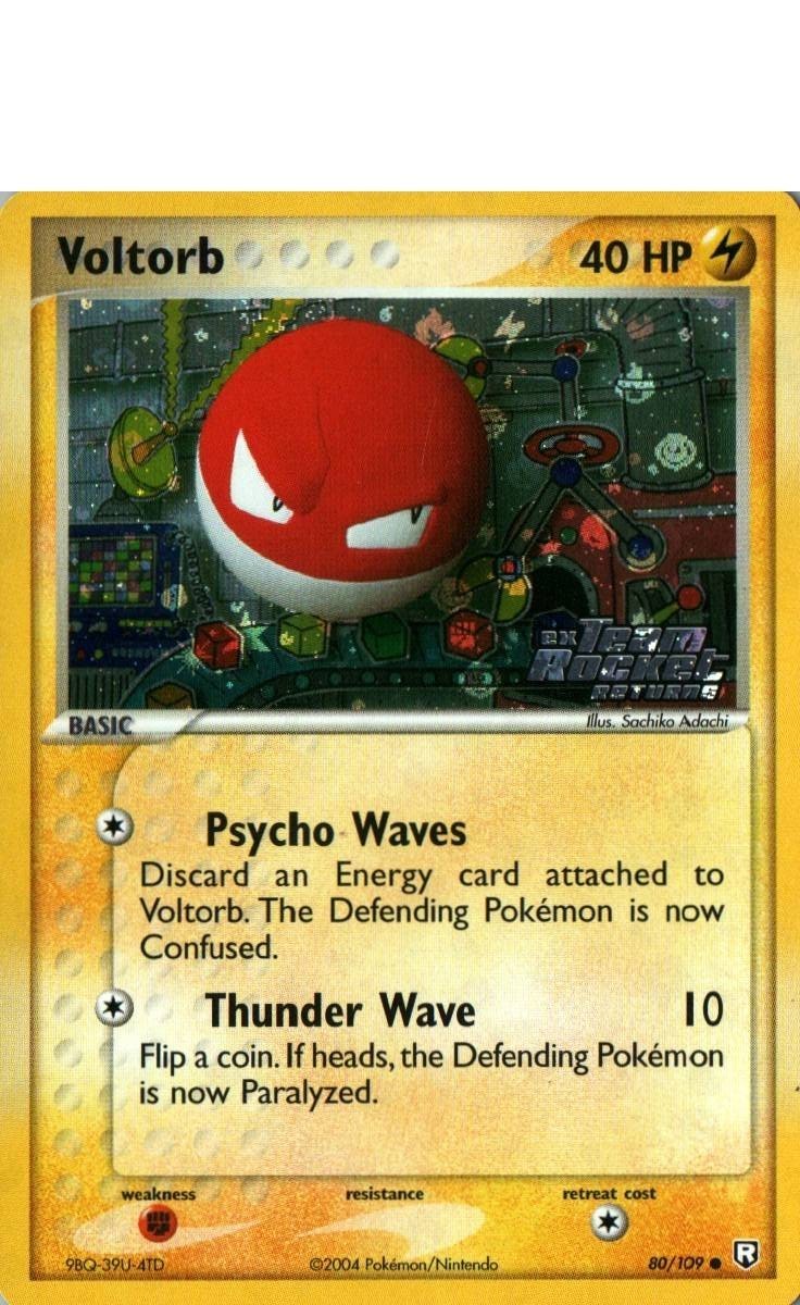 Pokémon TCG EX Team Rocket Returns Voltorb revers holo 80/109 NM 