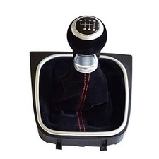 6 Speed Shift Knob Boot Cover Suede Leather For Vw Golf 5 6 Mk5 Mk6 R32 Gti