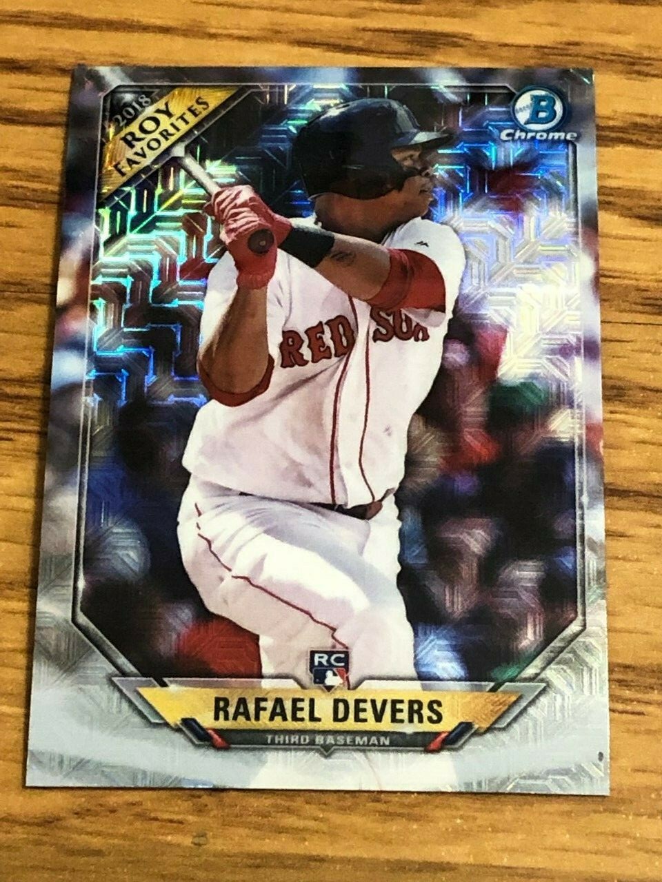 Rafael Devers 2018 Bowman Chrome ROY Rookie Card Mega Box MOJO REFRACTOR RARE