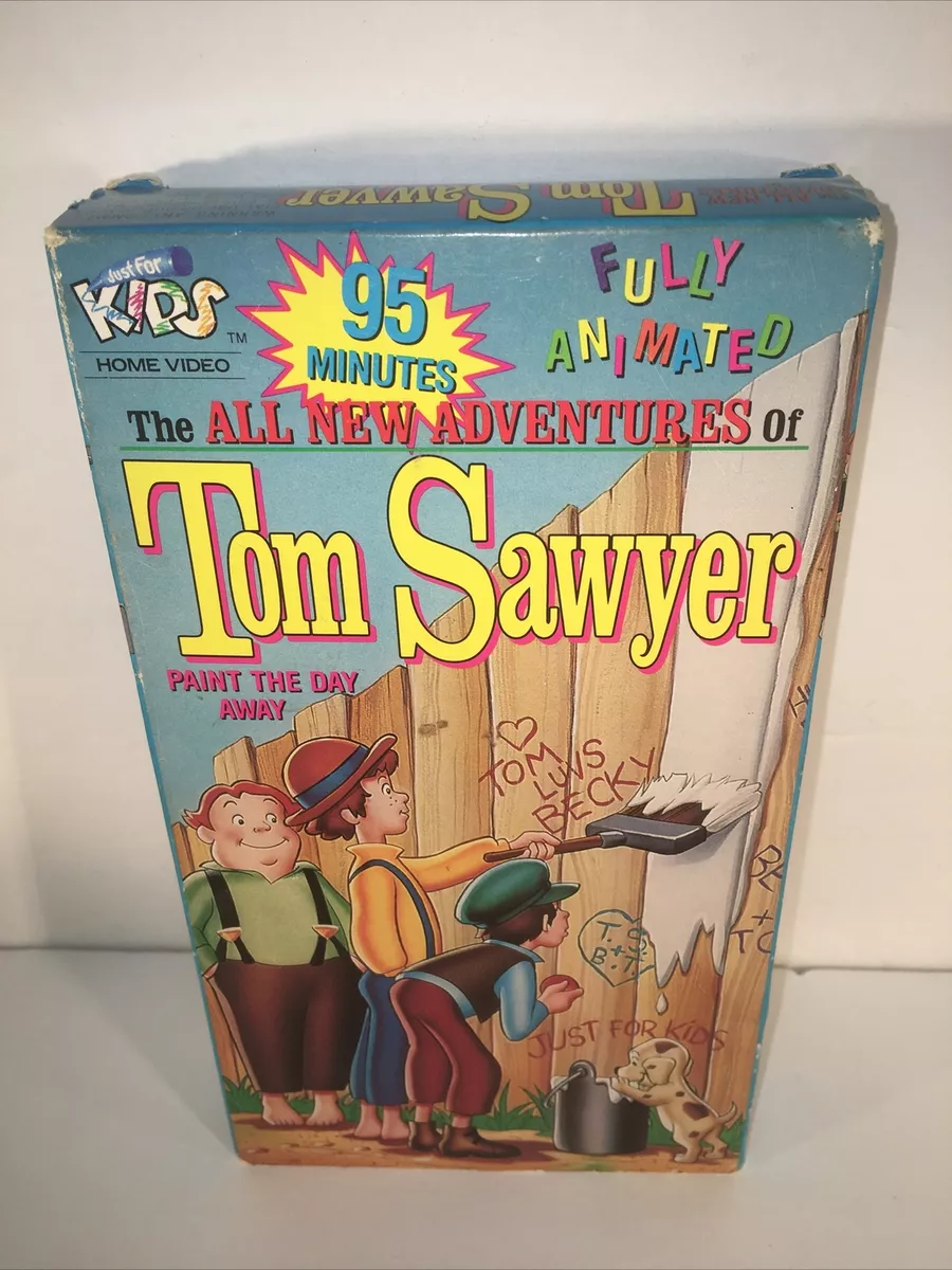 Just For Kids All New Adventures Of Tom Sawyer Paint The Day Away VHS Animated