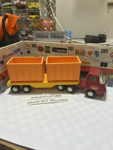 2 mini tiny tonka replacement orange containers (TRUCK NOT INCLUDED)