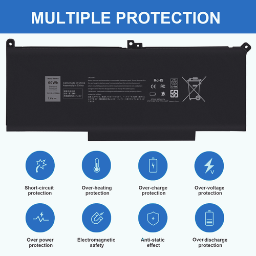 F3YGT DJ1JO Battery for Dell Latitude 12 7000 7280 7480 451-BBZL PGFX4 ONFOH - Picture 4 of 16