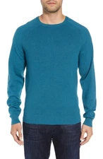 Cutter & Buck 4XB Men's Lakemont Mixed Stitch Crew LS Classic Sweater in Teal