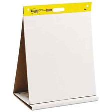 4-Pack Post-it Self Stick Tabletop Easel Unruled Pad 20x23 White 20 Sheets 563R