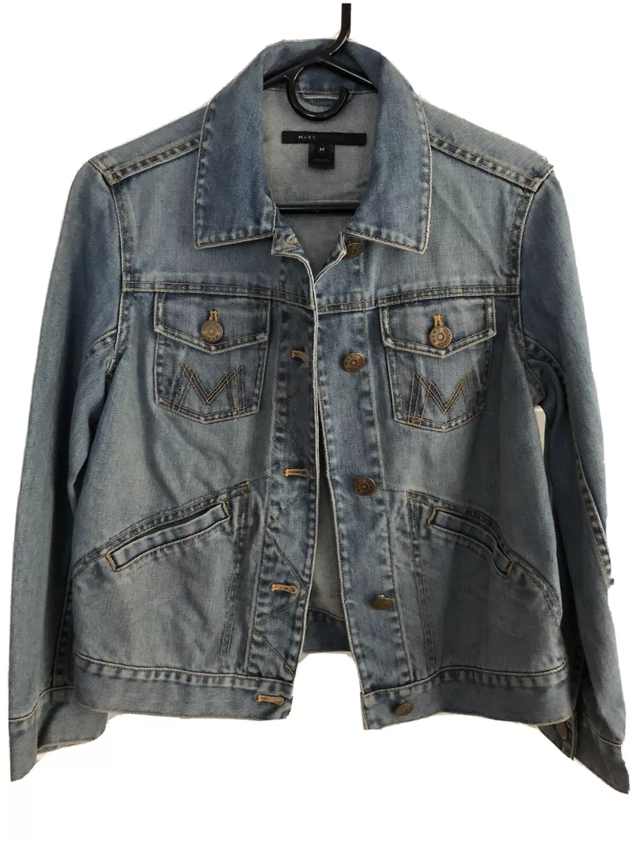 Marc Jacobs Light Wash Denim Jacket Womens Size M eBay