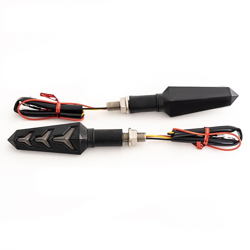 Sequential Motorcycle LED Turn Signal Flowing Blinker Indicator Light Amber Red - Picture 10 of 11