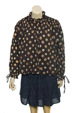 Rhode Resort Louisa Shirt Top Shibori S Women Casual Oversized Blouse NEW 40616