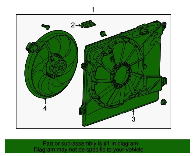 NEW OEM GM Engine Cooling Fan Assembly 95392642 Chevrolet Trax 1.4  
