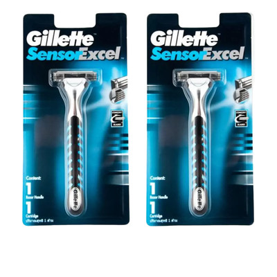 2 pcs GILLETTE Sensor Excel Razor Refillable Free Shipping