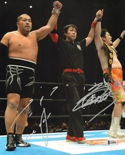 Tomohiro Ishii Toru Yano Signed 11x14 Photo BAS COA New Japan Pro Wrestling Auto