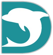 Miami Dolphins Silhouette NFL Sport Car Bumper Sticker Decal 