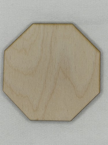 Custom Laser Cut Unfinished Octagon Shape Shape Wood Cutouts - Foto 1 di 2