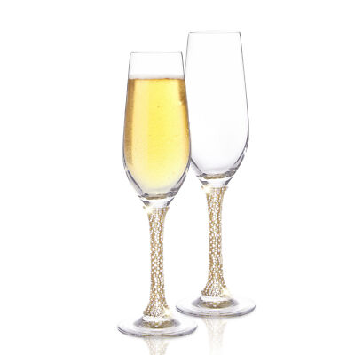 Berkware Crystal Champagne Glasses Set of 2