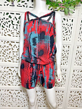 NWT Fabletics Women s Liza Heatwave Multicolor Sleeveless Romper Size Large