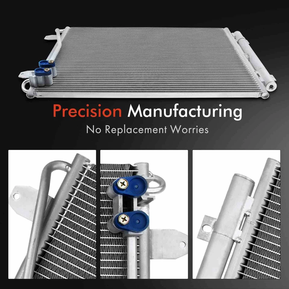 Kit de montaje de condensador de CA y ventilador de refrigeración doble con cubierta para Volkswagen CC Passat Foto 3 de 4