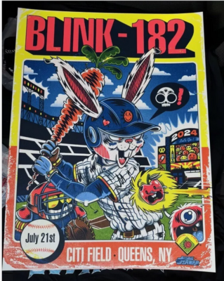 2024 BLINK 182 POSTER CITI FIELD QUEENS NYC 7/21 # 347/348 | eBay