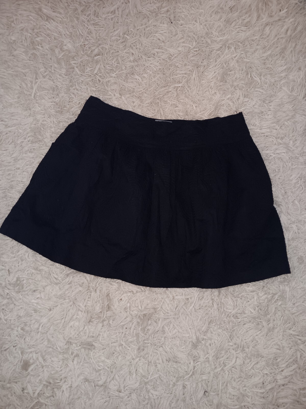 Gap Black Brocade Patterned  Mini Short Skirt Sz … - image 1