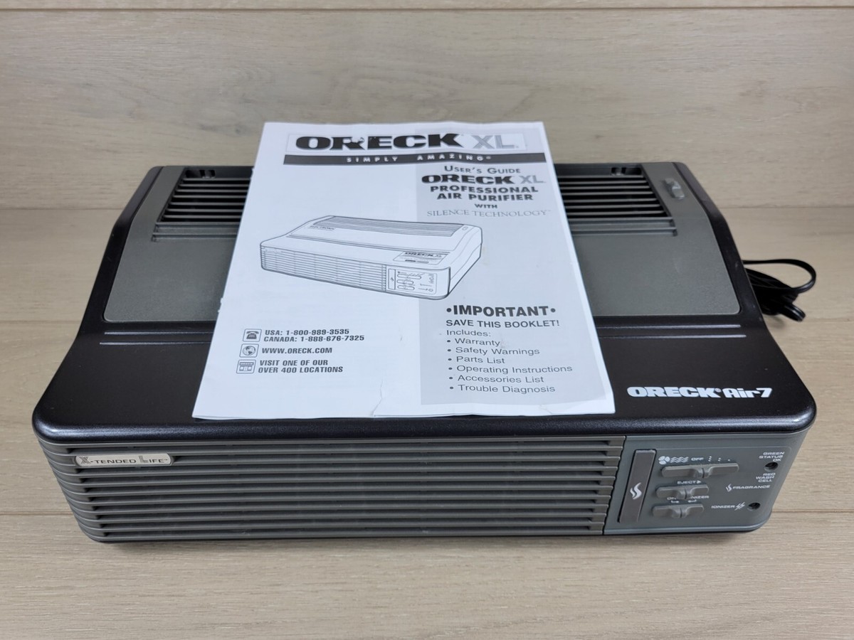 Oreck air purifier model number chart