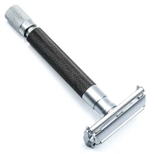 Parker 74R Graphite Butterfly Open Safety Razor 5 Double Edge Razor Blades 