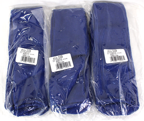 3 Pairs Sport Tube Socks Size 8-11 Over Calf Baseball Football Soccer Royal Blue