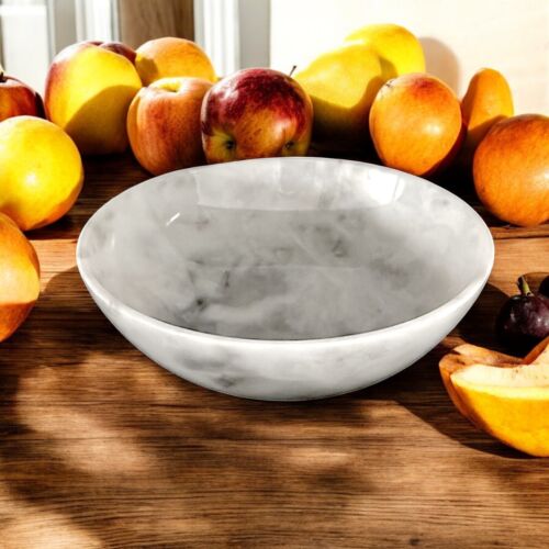 Centrotavola Marmo Bianco Carrara Piatto Bowl Vassoio Piatto Decorativo Ø 20cm - Photo 2 sur 3