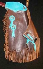 Custom Made Leather Kid's Chinks/Turquoise Kid's Chaps/Made in USA
