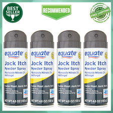  4 PACK Equate Jock Itch Relief Powder Spray Antifungal advance formula 4.6 oz