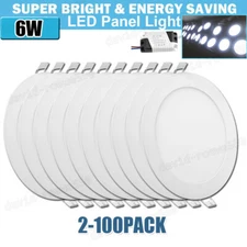 4Inch LED Ceiling Lights Ultra-Thin Recessed Retrofits Kit 6000K Daylight 6W