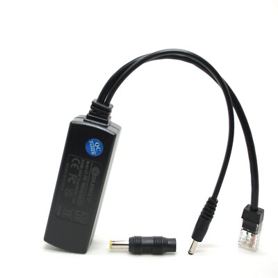 Active PoE Splitter Power Over Ethernet 48V to 5V 2.4A Compliant IEEE802.3af