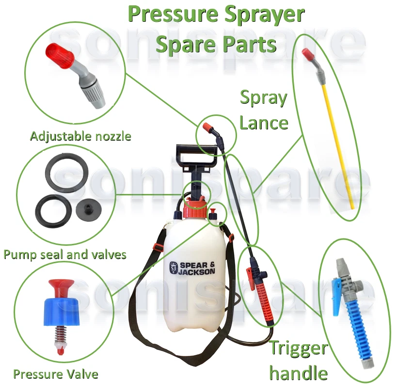 Spear And Jackson Pump Sprayer Garden Draper Pressure Spare parts repair 5L 8L