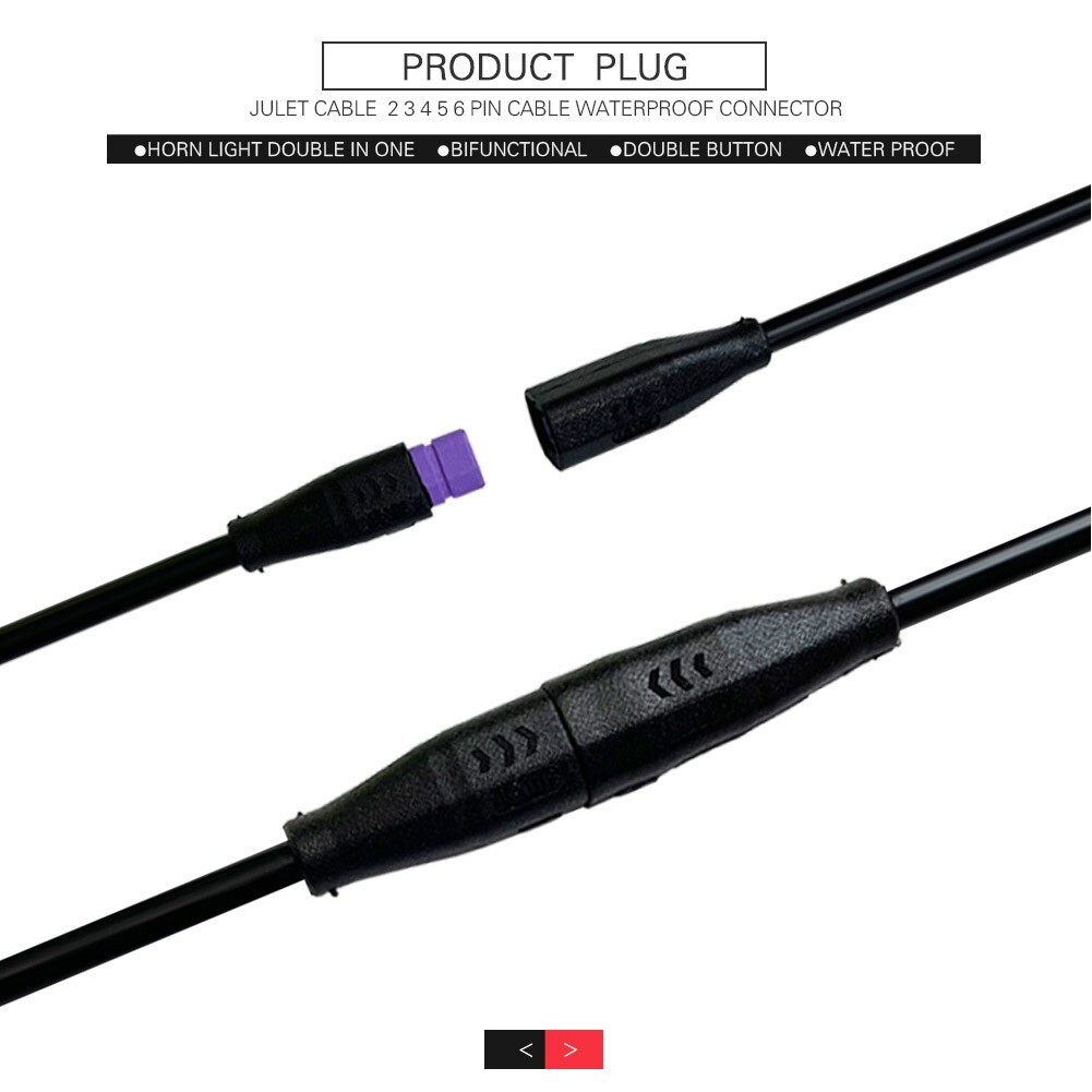higo.0205.kyomiyako  Higo Waterproof Connector 2 3 4 5 6Pin Cable 1m E-bike