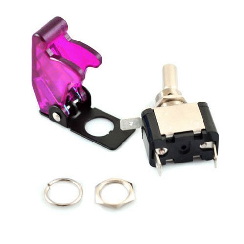 5 X Purple Rocker Toggle Switch Control 12V ON OFF Car Boat Airplane Motor SPST - Picture 5 of 9