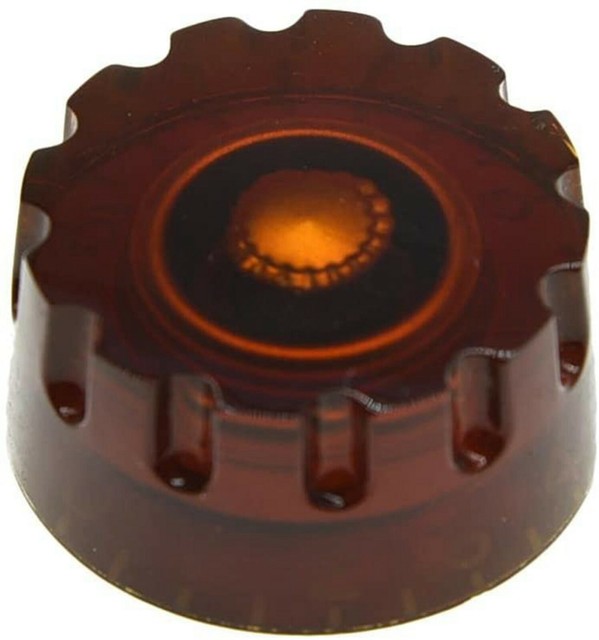 4 Pcs Amber Knurled LP Guitar Speed Dial Knobs Control Knobs for Guitar