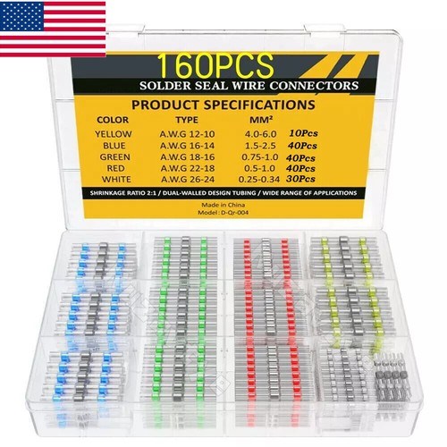 50-1000 Stck. Lötstab Wärmeschrumpf Lötzinn Dichtung Hülse Stoßdraht Verbinder Kit - Bild 32 von 47