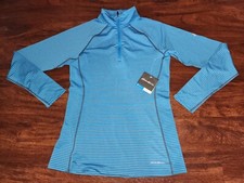 EDDIE BAUER WOMEN'S 1/4 ZIP INCENDIARY PEAKBLUE SIZE MEDIUM NEW