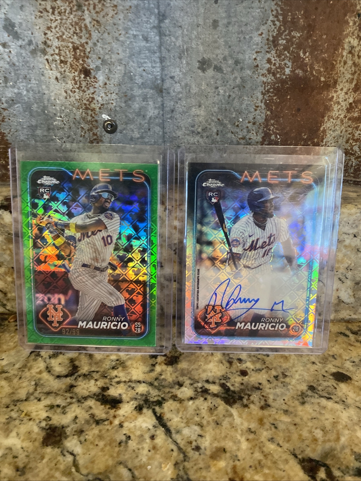 2024 Topps Chrome Logofractor Ronny Mauricio Rookie RC Auto & Green /99