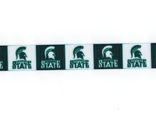 MSU Michigan State University Spartans 5/8" GROSGRAIN RIBBON 1,3,5,10 YARDS
