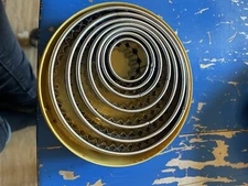 FZ VINTAGE NESTING BISCUIT COOKIE CUTTER SET OF 8 & STORAGE CONTAINER GERMANY