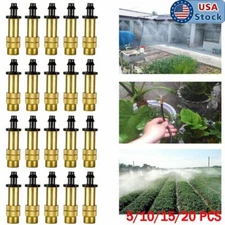 US Adjustable Misting Nozzle Gardening Watering Brass Spray Sprinkler Set LOT