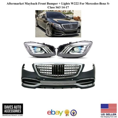 Aftermarket W222 Full Body Kit + Lights For Mercedes-Benz S-Class S65 Maybach